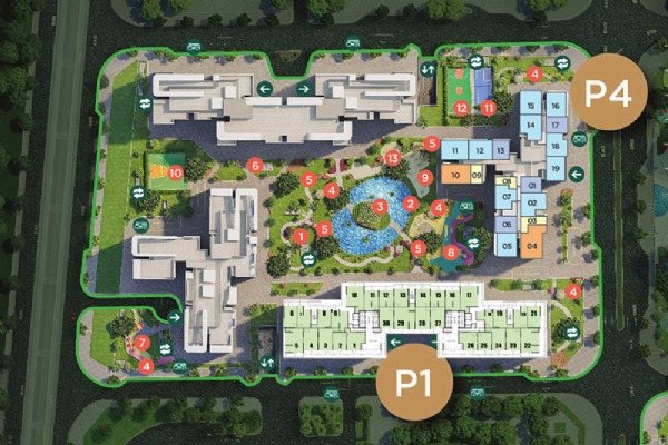 SHOP P1-S27 CHÂN ĐẾ TÒA P1 PAVILION (MẶT SẢNH)