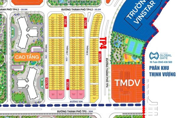TP4-34 SHOPHOUSE 2 MẶT ĐƯỜNG, VINHOMES GLOBAL GATE