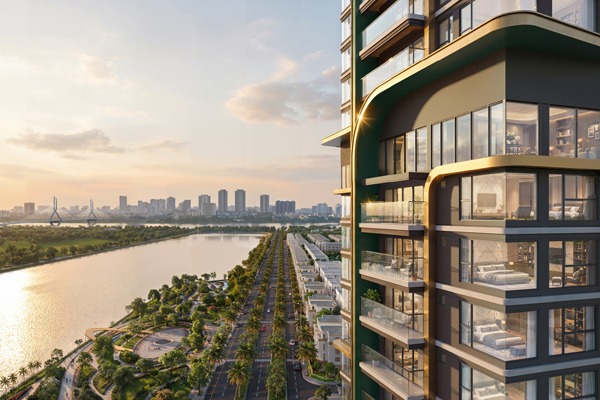 Booking Duplex 333,8m2 (5 PN) tòa Peak II, view sông Hồng, thang máy riêng