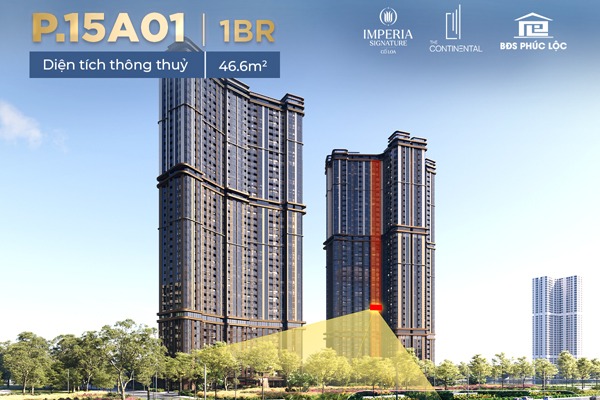 P-xx-01 CĂN 01 TÒA  PACIFIC  (1 NGỦ | 45,5 m2) BC: TÂY NAM, VIEW HỒ TRUNG TÂM