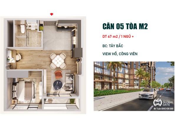 CĂN 05  TÒA M2 - MONACO | COSMOPOLITAN VINHOMES GLOBAL GATE