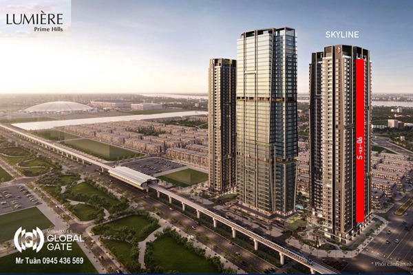 CĂN 06 TÒA SKYLINE (44,8m2 / 1 NGỦ) LUMIÈRE PRIME HILLS CỔ LOA