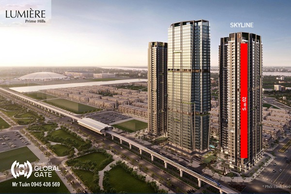 CĂN 10 TÒA SKYLINE (62,2 m2 / 1 NGỦ + 1BR)  LUMIÈRE PRIME HILLS CỔ LOA