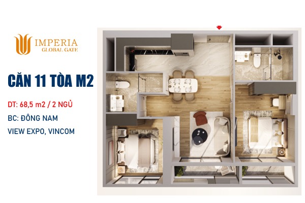 CĂN 11  TÒA M2 - MONACO | COSMOPOLITAN VINHOMES GLOBAL GATE