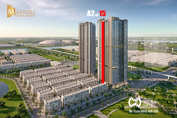 CĂN 15 TÒA A2 | A2-xx-15  (1 NGỦ+ / 49,2 m2/ BC: ĐÔNG BẮC)