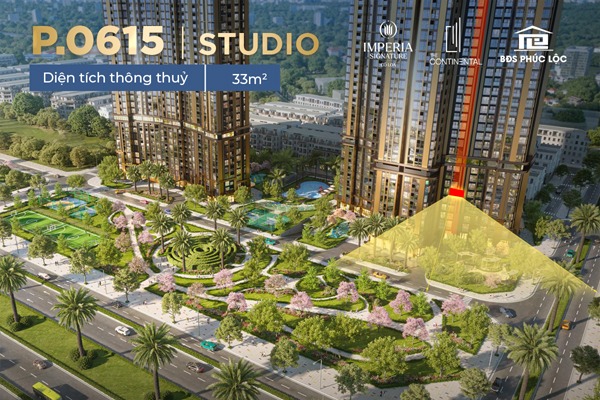 P-xx-15 CĂN STUDIO 15 TÒA Y5 PACIFIC (32m2) BC: TÂY NAM, VIEW EXPO, CẦY TỨ LIÊN