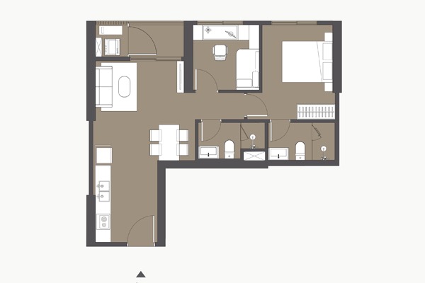 CĂN 20 TÒA B2 | B2-xx-20 (1 NGỦ+ / 66,7m2) BC: ĐÔNG BẮC