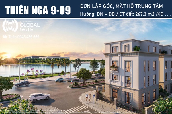 Oder THIÊN NGA 9-09 ĐƠN LẬP GÓC MẶT HỒ | VINHOMES GLOBAL GATE