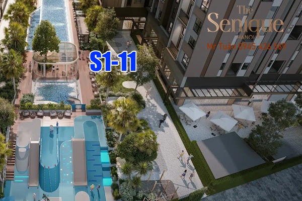 Shop chân đế S1-11 Tòa Senique 1  Vinhomes Ocean Park