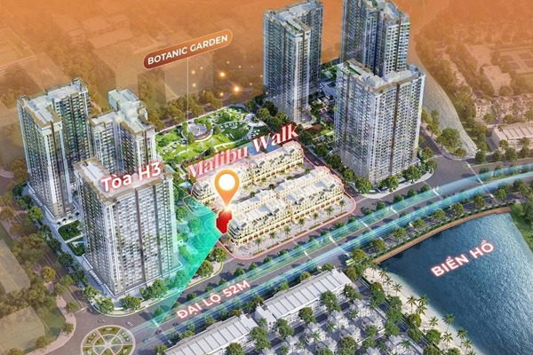 Shop TMDV-50 (Căn góc, đối diện tòa M3)  Malibu Walk - Masteri Ocean Park