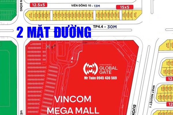 Shophouse TP4.4-17 ĐƯỜNG THÀNH PHỐ (30m)