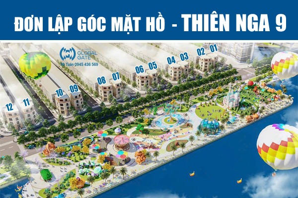 THIÊN NGA 9-07 ĐƠN LẬP GÓC MẶT HỒ | VINHOMES GLOBAL GATE