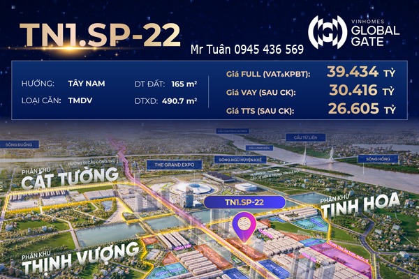 TN1.SP-22 Shop Boutique HOÀNG HÔN (Khu Thiên Nga, có hầm)