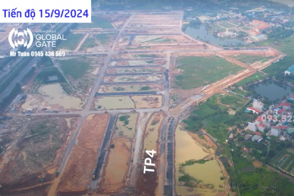 TP4-04 ĐƯỜNG THÀNH PHỐ TP4 (TIẾN ĐỘ 15/9/2024 VINHOMES GLOBAL GATE)