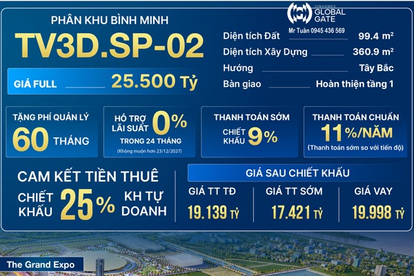TV3D.SP-02 Shop Boutique BÌNH MINH | Vinhomes Global Gate