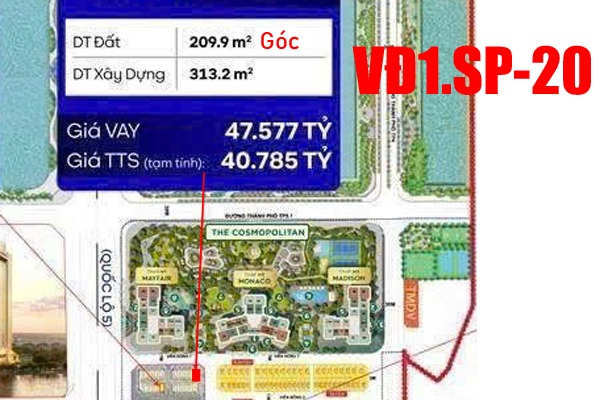 VĐ1.SP-20 Shop EXPO Boutique (Shop góc. Ôm trọn 03 tòa chung cư MIK)