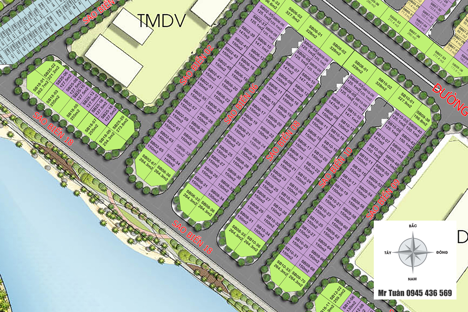 BIỆT THỰ SAO BIỂN 8-30 (Tây Bắc 150m)