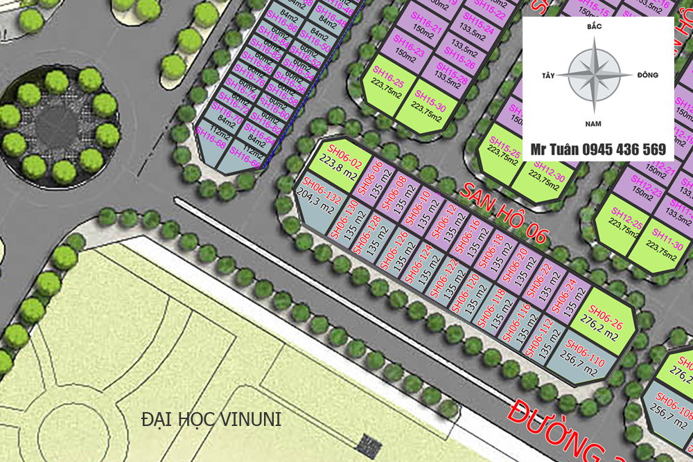 BIỆT THỰ SAN HÔ SH6.20 (SONG LẬP 135m)
